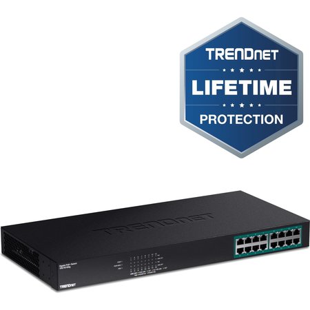 TRENDNET 16-Port Greennet Gigabit Poe+ Switch (250W) TPE-TG160G